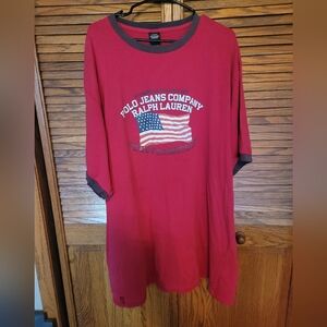 Ralph Lauren Red Polo Jeans T-Shirt Mens Size 3XT